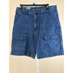 VTG H. Valentino Jean Shorts 90’s Medium Denim Sz.34 Y2K Front Big Pocket Cotton